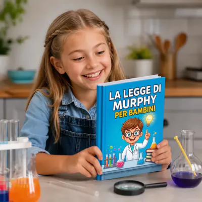 Sofia, di Milano, Italia, con La Legge di Murphy per bambini e i suoi esperimenti